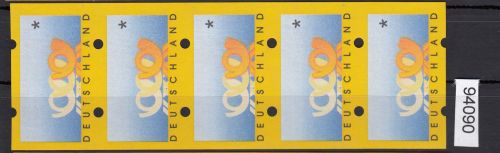 Bund 1999, Mich.-Nr.: ATM 3 **  ohne Eindruck 5er.-Streifen