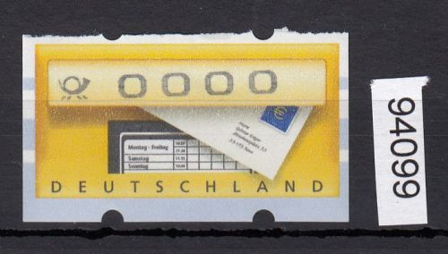 Bund 2002, Mich.-Nr.: ATM 5 **  Werteindruck 0000  und Zählnummer  2000