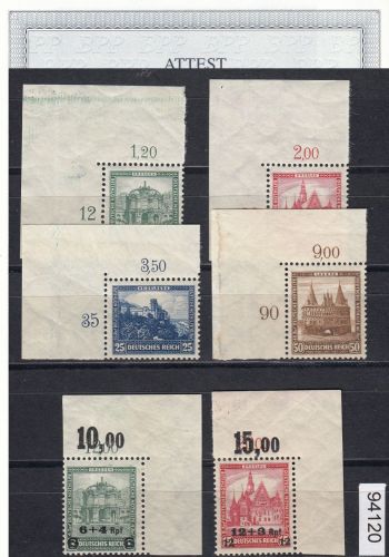DR 1931, Mich.-Nr.: 459-62 +463+64 **   LUXUS  ECKRAND   geprüft  Attest