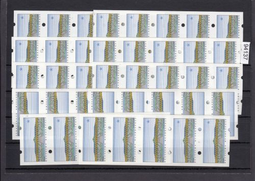 Bund 1993, Mich.-Nr.: ATM 2 **  10  Stück  ohne Eindruck 5er.-Streifen