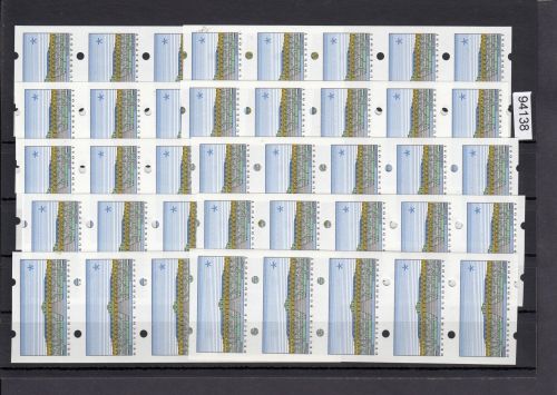 Bund 1993, Mich.-Nr.: ATM 2 **  10  Stück  ohne Eindruck 5er.-Streifen