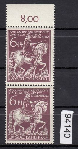 DR 1945, Mich.-Nr.: 907 II ** geprüft  Befund  Plattenfehler   100,00