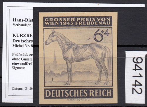 DR 1943, Mich.-Nr.: 857 P (*)   geprüft  Befund  Probedruck
