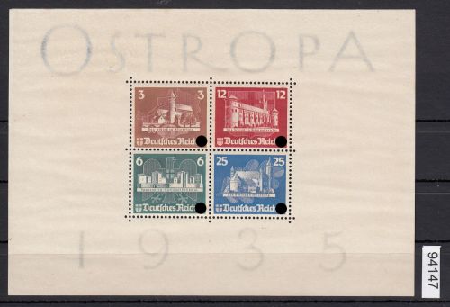 DR 1935, Mich.-Nr.: 576-79  Block 3 (*)   geprüft