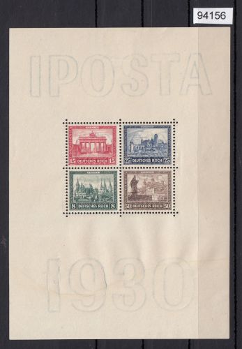 DR 1930, Mich.-Nr.: 446-449 Block 1 *  geprüft (Marken **)