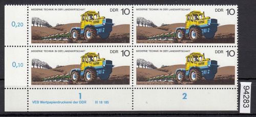 DDR 1977, Mich.-Nr.: 2236 ** DV  FNr. 4   Eckrand  Druckvermerk