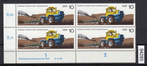 DDR 1977, Mich.-Nr.: 2236 ** DV  FNr. 4   Eckrand  Druckvermerk