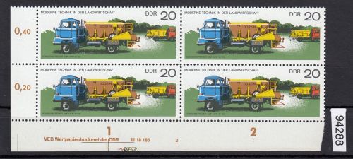 DDR 1977, Mich.-Nr.: 2237 ** DV  FNr. 2   Eckrand  Druckvermerk