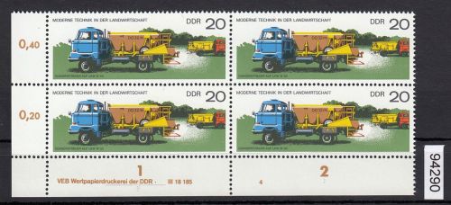 DDR 1977, Mich.-Nr.: 2237 ** DV  FNr. 4   Eckrand  Druckvermerk
