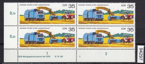 DDR 1977, Mich.-Nr.: 2239 ** DV  FNr. 3   Eckrand  Druckvermerk