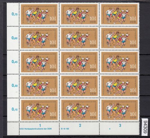 DDR 1977, Mich.-Nr.: 2243 ** DV  FNr. 1   Eckrand  Druckvermerk
