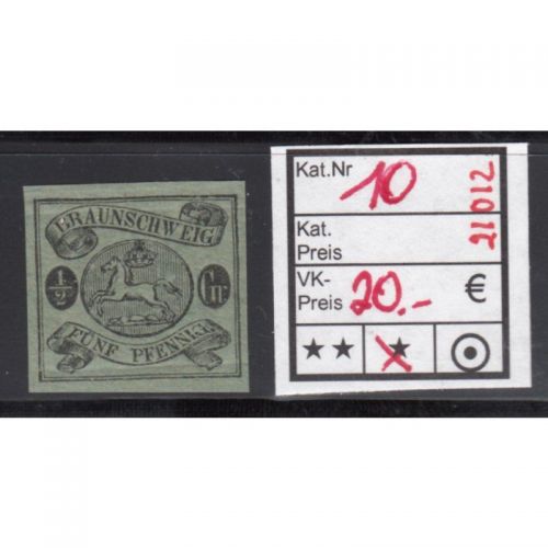 AD Braunschweig 1861, Mich.-Nr.: 10 *