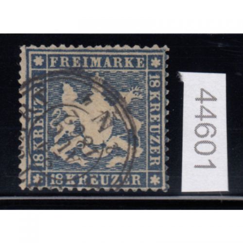 AD Württemberg 1861, Mich.-Nr.: 20 y gestempelt  geprüft Befund  mangel