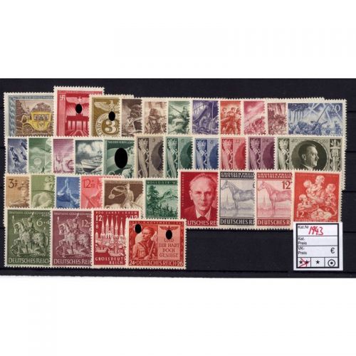 DR 1943, Mich.-Nr.:  828-863 ** Komplett (unter 18 %)