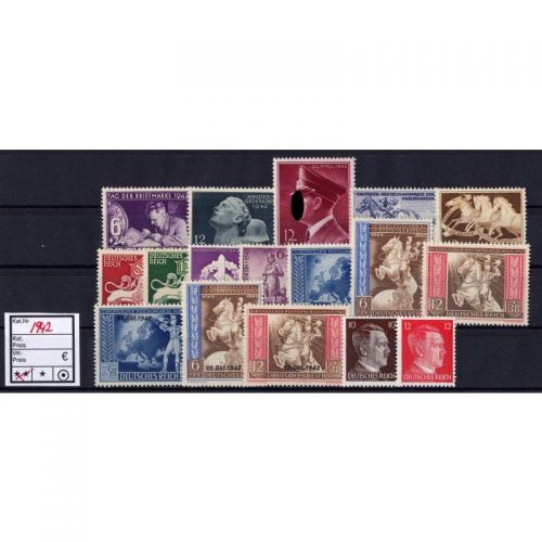 DR 1942, Mich.-Nr.:  811-827 ** Komplett (unter 20 %)
