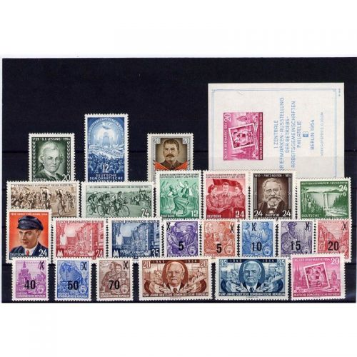 DDR 1954, Mich.-Nr.: 423-446 **  Komplettes Jahr