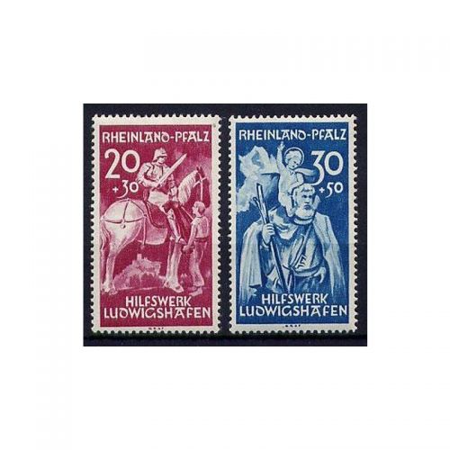 Alliierte Franz. Zone Rheinland Pfalz Mi. Nr. 30+31 **