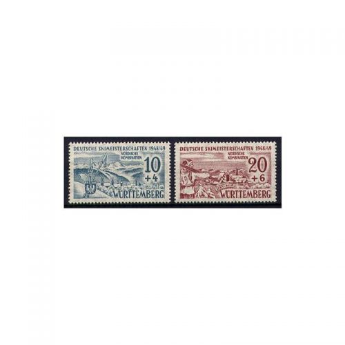Alliierte Franz. Zone Württemberg Mi. Nr. 38+39 **
