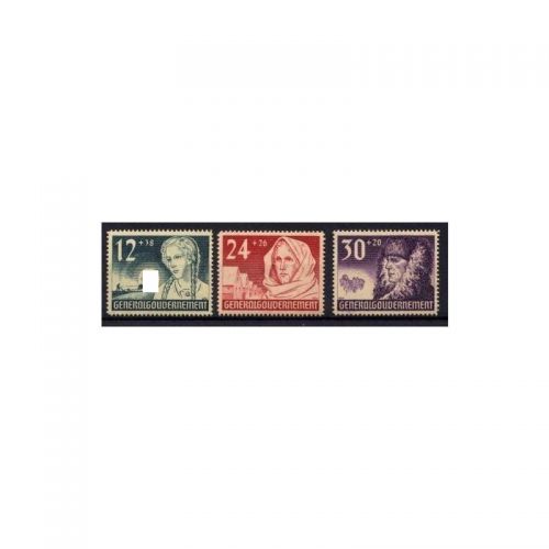 GG 1940, Mi.-Nr. 56-58 **