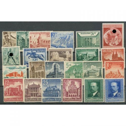 DR 1940, Mich.-Nr.: 739-761 ** Komplett (unter 25 %)