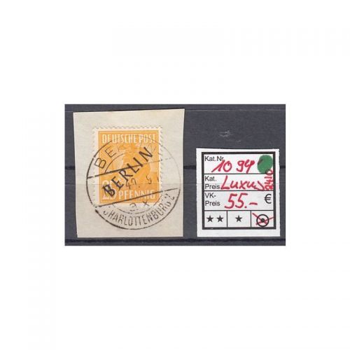 Berlin 1948, Mich.-Nr.: 10 LUXUS Voll-Stempel geprüft  Berlin Charlottenburg