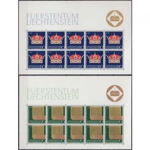 Liechtenstein 1971 : Mi.-Nr.:546+47 ** Bogen
