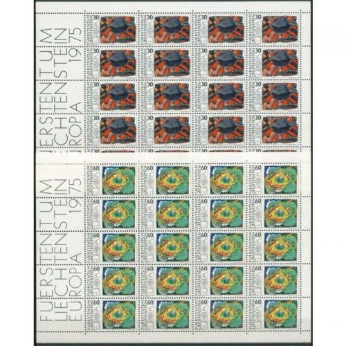 Liechtenstein 1975 : Mi.-Nr.:623+24 ** Bogen