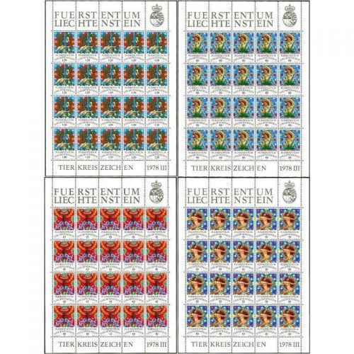 Liechtenstein 1978 : Mi.-Nr.:713-16 ** Bogen