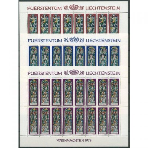 Liechtenstein 1978 : Mi.-Nr.:720-22 ** Bogen