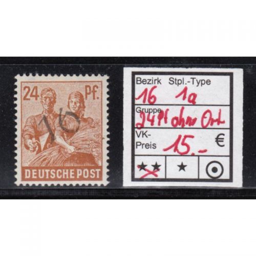 Bezirk 16 nr. 001 Altenburg ** 24 Pf. ohne Ort