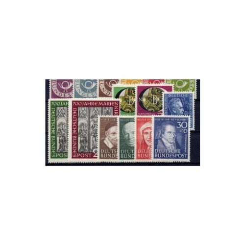 Bund 1951, Mich.-Nr.: 139-147 ** (ohne Posthorn)