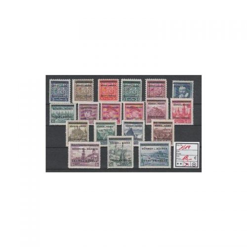 Böhmen und Mähren, Mi.-Nr. 1-19 *