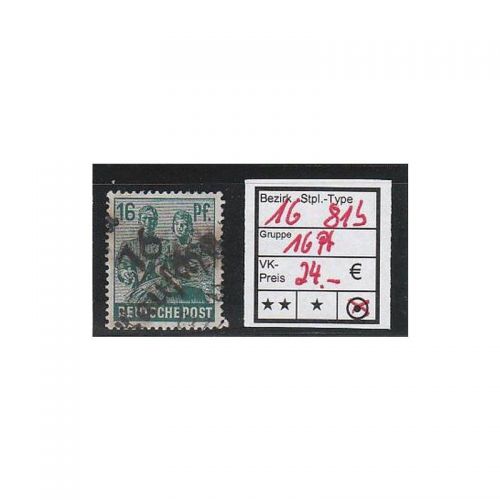 Bezirk 16 nr. 081a Lauscha  16 Pf gest.