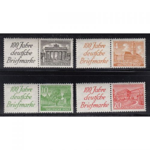 Berlin 1949, Mich.-Nr.: W 01+5+9+13 * Falz