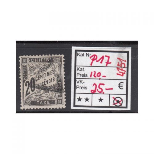 Frankreich Porto 1881 : Mi.-Nr.: P 17 gest.