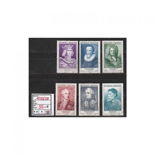 Frankreich 1954 : Mi.-Nr.: 1053-58 gest.