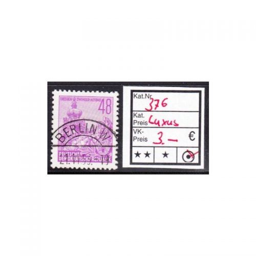 DDR 1953, Mich.-Nr.: 376 LUXUS Voll-Stempel