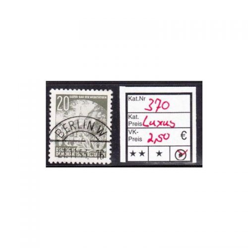 DDR 1953, Mich.-Nr.: 370 LUXUS Voll-Stempel