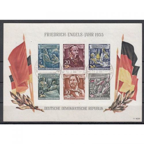 DDR 1955, Mich.-Nr.: 485-90 B Block 13 gestempelt - Bedarf