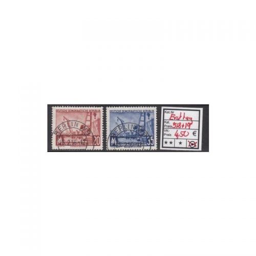 DDR 1956, Mich.-Nr.: 518+19 LUXUS Voll-Stempel Ersttag