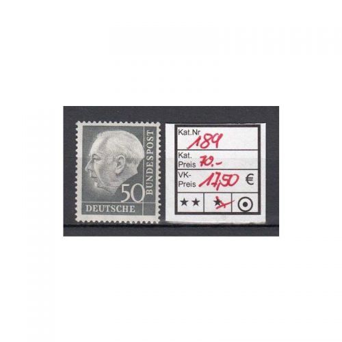 Bund 1954, Mich.-Nr.: 189 * ungebraucht