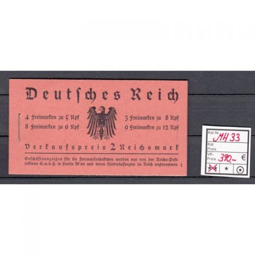 DR 1933 (MH 33), Mich.-Nr.:   MH 33 **