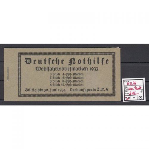 DR 1933 (MH 34), Mich.-Nr.: MH 34 ** kl. mangel
