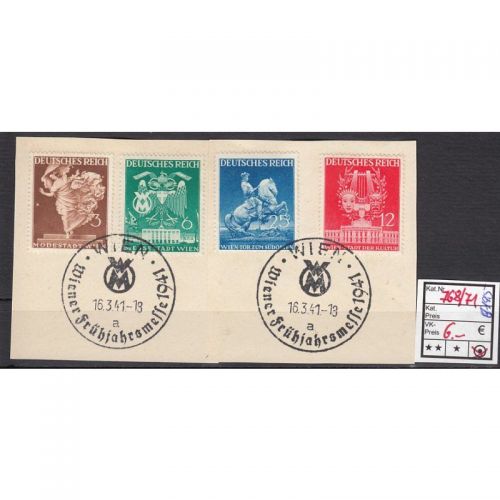 DR 1941, Mich.-Nr.: 768-71 gestempelt Luxus