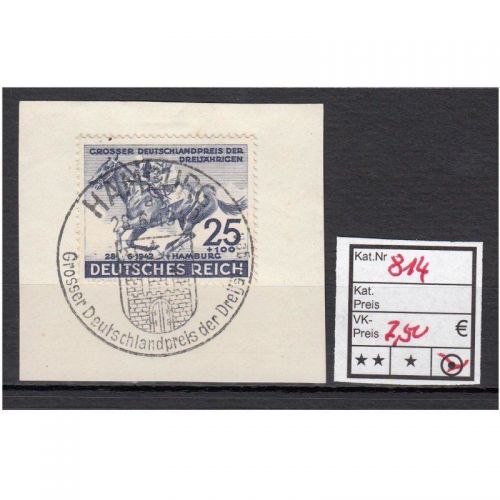 DR 1942, Mich.-Nr.: 814 gestempelt  Luxus   Blaue Band