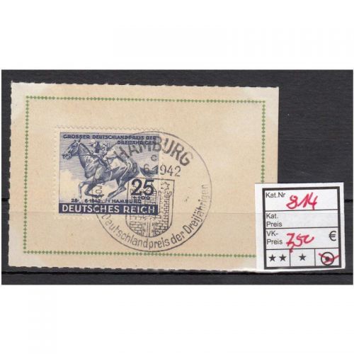 DR 1942, Mich.-Nr.: 814 gestempelt  Luxus   Blaue Band