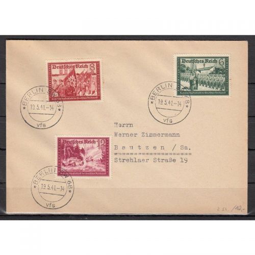DR 1941, Mich.-Nr.: 773-78 Brief Ersttag