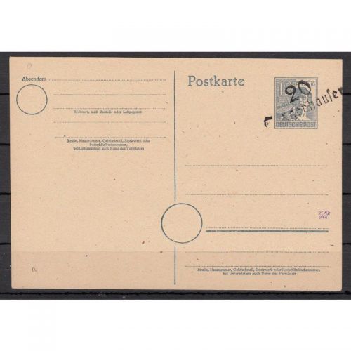 Bezirk 20 nr. 137 Sangerhausen ** 12 Pf. Ganzsache