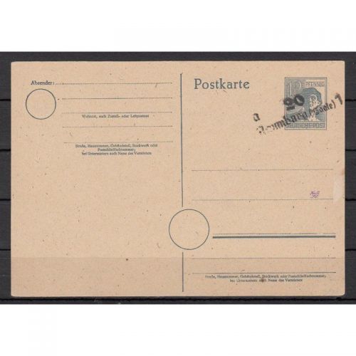 Bezirk 20 nr. 107 Naumburg ** 12 Pf. Ganzsache