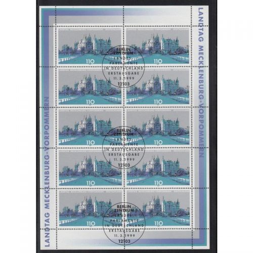 Bund 1999, Mich.-Nr.: 2037 Gestempelt ESST Berlin Zehnerbogen